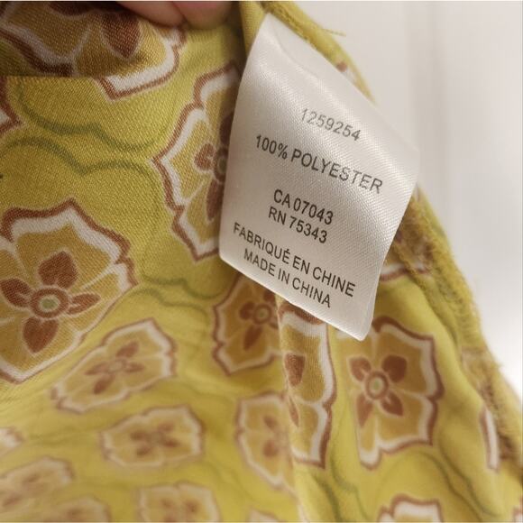 Rachel Rachel Roy Chartreuse Career Blouse Long Sleeve Tie Front medium - Picture 3 of 4